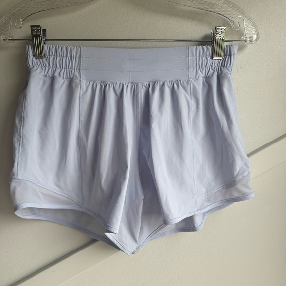 Lululemon Hotty Hot Shorts Pastel Blue Purple Low Rise Linen size 6 - Picture 5 of 11